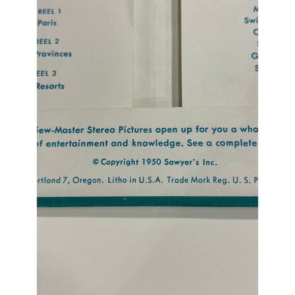 View-Master B172, France, World Travel Series, S4 Packaging, 3 Reel Set - Picture 9 of 9